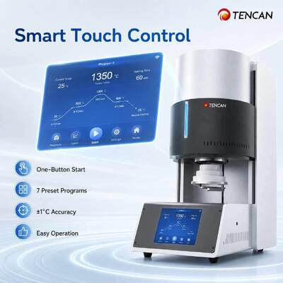 1C точность стоматологическая керамическая печь 1700C высокая температура программируемая 90 мин Быстрое сфинтерирование 150 единиц