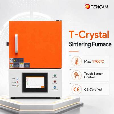 Сертифицированная TENCAN CE печь для спекания стоматологического циркония при температуре 1700°C с нагревателем MoSi2 и 7-дюймовым сенсорным экраном для керамики зубных протезов