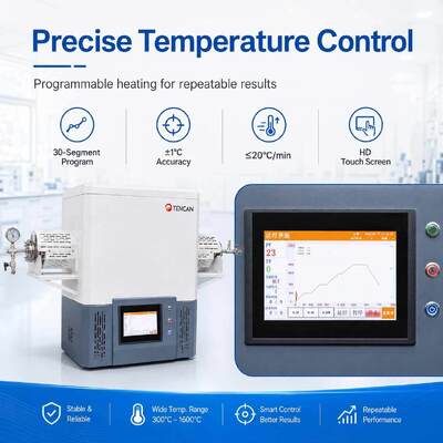 TENCAN TC-12NT 1600°C Максимальная температура вакуумная трубная печь с высокочистой кварцевой трубой и программируемым регулировкой температуры
