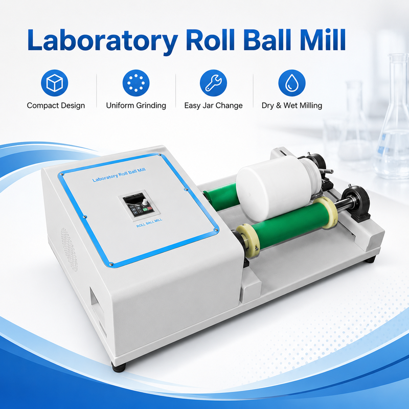QM-5 Laboratory Ball Mill with Variable Speed 60-570 Rpm, Robust Build, and Grinding and Mixing Capabilities for Research and Industrial Use